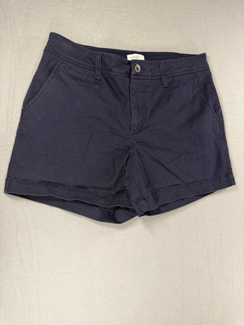 Market & Spruce Navy Cotton Blend Women's Shorts